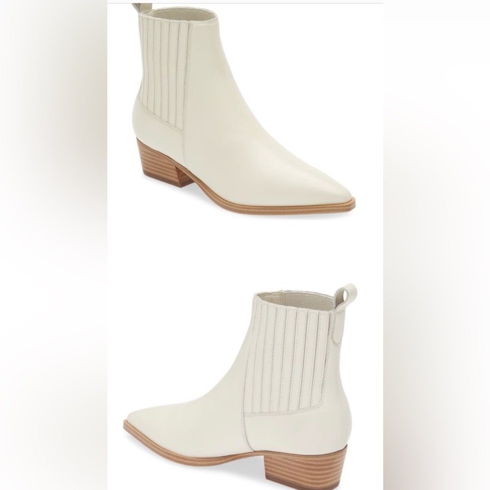 Marc Fisher Cream Ankle Boots